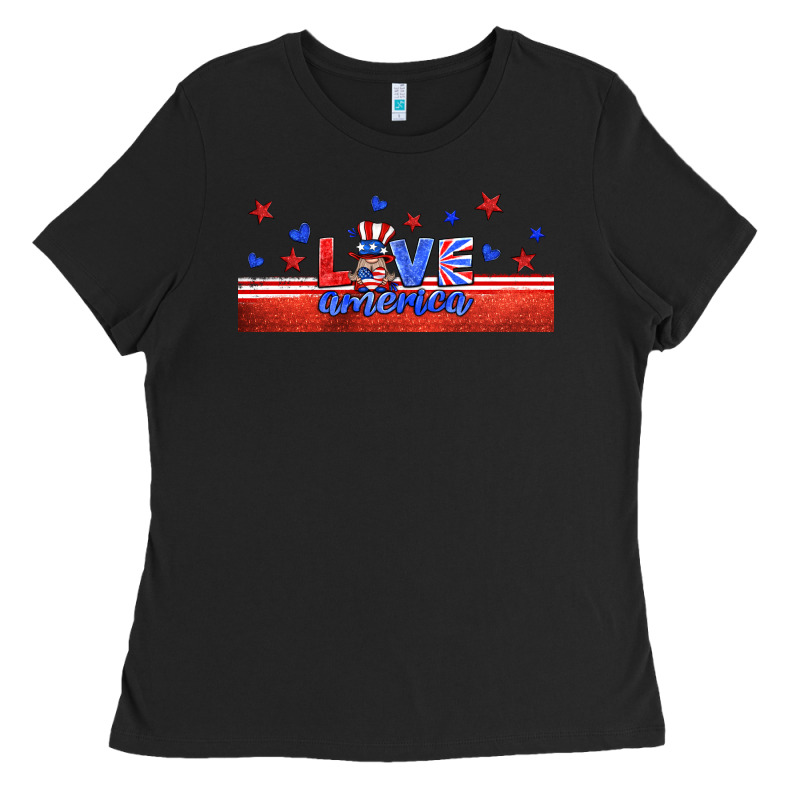 Love America Gnome Libbey Cup Ladies Tee by HRA Design Shop | Teevron