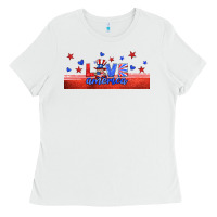 White love america gnome libbey cup Ladies Tee - HRA Design Shop