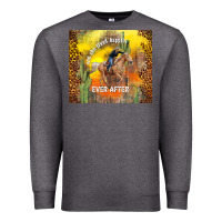 Charcoal Heather and she lived happily ever after Premium Sweatshirt - TumblerDesignByShophia