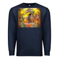 Navy and she lived happily ever after Premium Sweatshirt - TumblerDesignByShophia