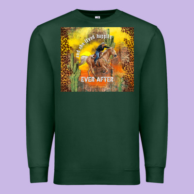 And She Lived Happily Ever After Premium Sweatshirt Designed By Tumblerdesignbyshophia