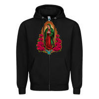 Black Our Lady of Guadalupe Zipper Hoodie - Bettercallsaul