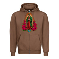 Chestnut Our Lady of Guadalupe Zipper Hoodie - Bettercallsaul