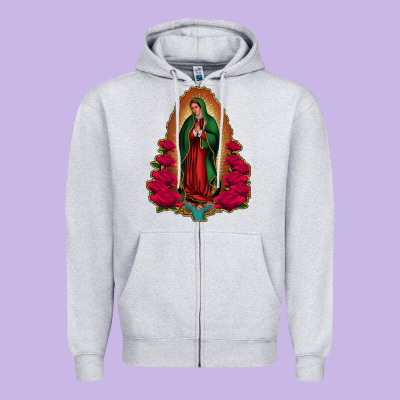 Our Lady Of Guadalupe Zipper Hoodie Designed By Bettercallsaul