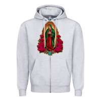 Heather Grey Our Lady of Guadalupe Zipper Hoodie - Bettercallsaul