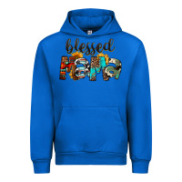 Cobalt Western Blessed Mama Mother's Day Urban Hoodie - FaDigitalArtStudio