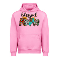 Fuchsia Pink Western Blessed Mama Mother's Day Urban Hoodie - FaDigitalArtStudio