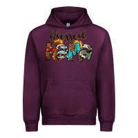 Mauve Wine Western Blessed Mama Mother's Day Urban Hoodie - FaDigitalArtStudio