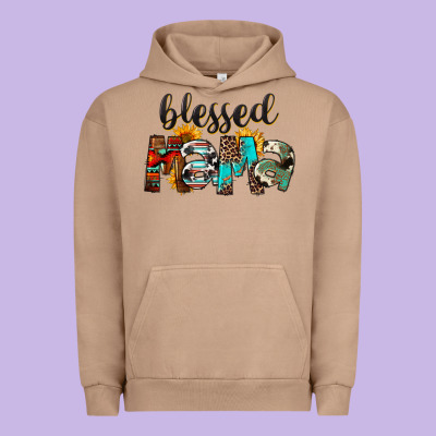 Western Blessed Mama Mother's Day Urban Hoodie Designed By Fadigitalartstudio