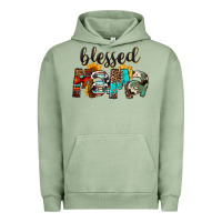 Pigment Oil Green Western Blessed Mama Mother's Day Urban Hoodie - FaDigitalArtStudio