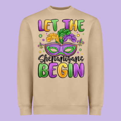 Let The Shenanigans Begin Heavyweight Sweatshirt Designed By Maliassmallbusiness