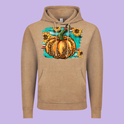 Pumpkin Western Vintage Hoodie Designed By Barkaloodesign