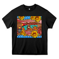 Black american flag firefighter wife Heavy Core Tee - HRA Design Shop
