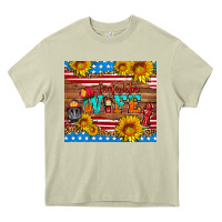 Mossy american flag firefighter wife Heavy Core Tee - HRA Design Shop
