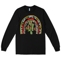 Black christmas cactus rainbow Long Sleeve Tee - JahusDesignShop