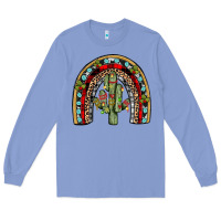 Colony Blue christmas cactus rainbow Long Sleeve Tee - JahusDesignShop