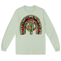 Matcha christmas cactus rainbow Long Sleeve Tee - JahusDesignShop