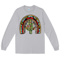 Moon Dust christmas cactus rainbow Long Sleeve Tee - JahusDesignShop