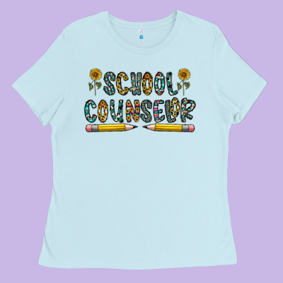 School Counselor Ladies Tee Designed By Cowhidedigitalart