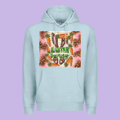 Easter Bunny With Carrots Premium Hoodie Designed By Tumblerdesignbyshophia