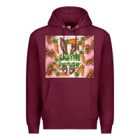 Burgundy easter bunny with carrots Premium Hoodie - TumblerDesignByShophia