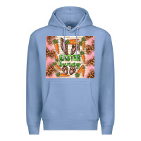 Colony Blue easter bunny with carrots Premium Hoodie - TumblerDesignByShophia