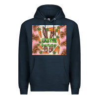 Navy easter bunny with carrots Premium Hoodie - TumblerDesignByShophia