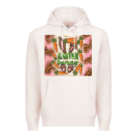 Pale Pink easter bunny with carrots Premium Hoodie - TumblerDesignByShophia