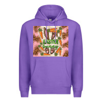 Purple easter bunny with carrots Premium Hoodie - TumblerDesignByShophia