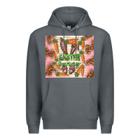 Rock easter bunny with carrots Premium Hoodie - TumblerDesignByShophia