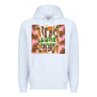 White easter bunny with carrots Premium Hoodie - TumblerDesignByShophia
