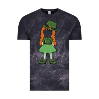 Cloud Black leprechaun girl faceless Vintage Tee - MaliasSmallBusiness