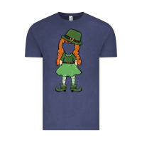 Vintage Denim leprechaun girl faceless Vintage Tee - MaliasSmallBusiness