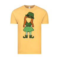 Vintage Mustard leprechaun girl faceless Vintage Tee - MaliasSmallBusiness