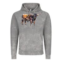 Cloud Rock Texas Longhorn Bull Vintage Hoodie - LillyAllenDesigns