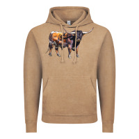 Vintage Coffee Texas Longhorn Bull Vintage Hoodie - LillyAllenDesigns