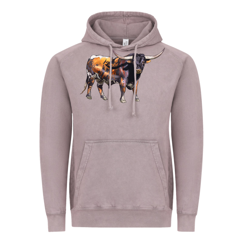 Texas Longhorn Bull Vintage Hoodie by LillyAllenDesigns | Teevron