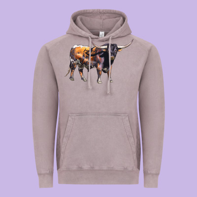 Texas Longhorn Bull Vintage Hoodie Designed By Lillyallendesigns