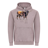 Vintage Zinc Texas Longhorn Bull Vintage Hoodie - LillyAllenDesigns