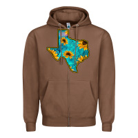 Chestnut Sunflower Turquoise Texas Zipper Hoodie - Bettercallsaul
