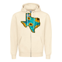 Sandshell Sunflower Turquoise Texas Zipper Hoodie - Bettercallsaul