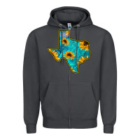 Smoke Sunflower Turquoise Texas Zipper Hoodie - Bettercallsaul