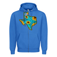 True Royal Sunflower Turquoise Texas Zipper Hoodie - Bettercallsaul