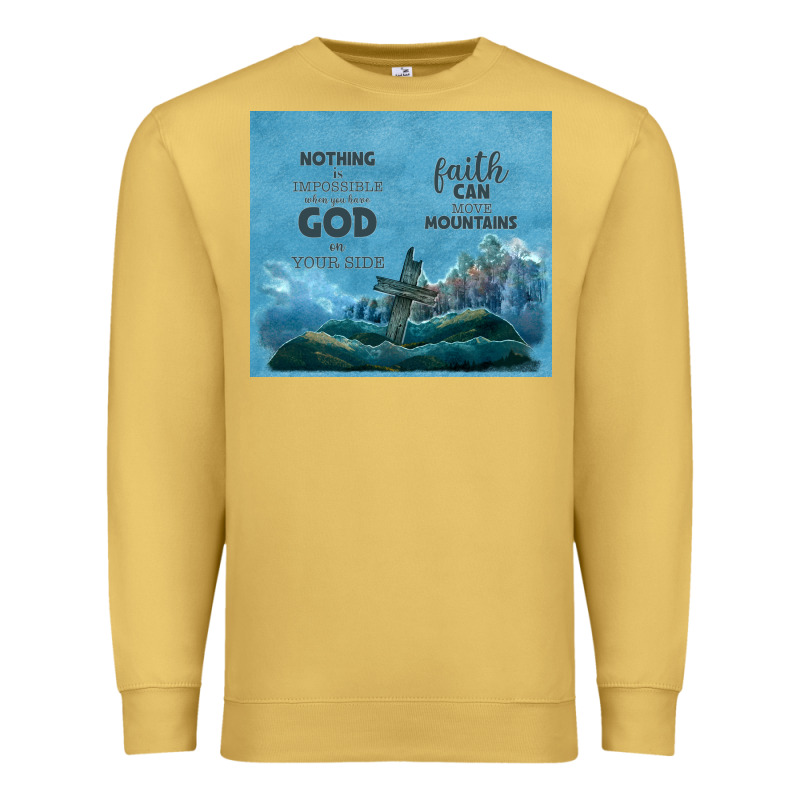 Nothing Is Impossible With Cross Premium Sweatshirt by TumblerDesignByShophia | Teevron