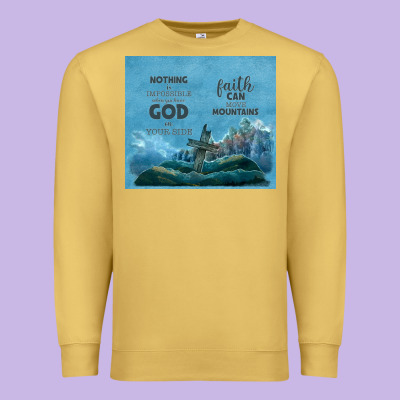 Nothing Is Impossible With Cross Premium Sweatshirt Designed By Tumblerdesignbyshophia