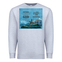 Heather Grey nothing is impossible with cross Premium Sweatshirt - TumblerDesignByShophia