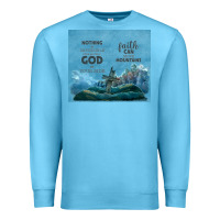 Ocean Blue nothing is impossible with cross Premium Sweatshirt - TumblerDesignByShophia