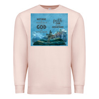Pale Pink nothing is impossible with cross Premium Sweatshirt - TumblerDesignByShophia
