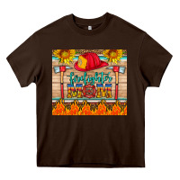 Chocolate Brown firefighter mom Heavy Core Tee - HRA Design Shop