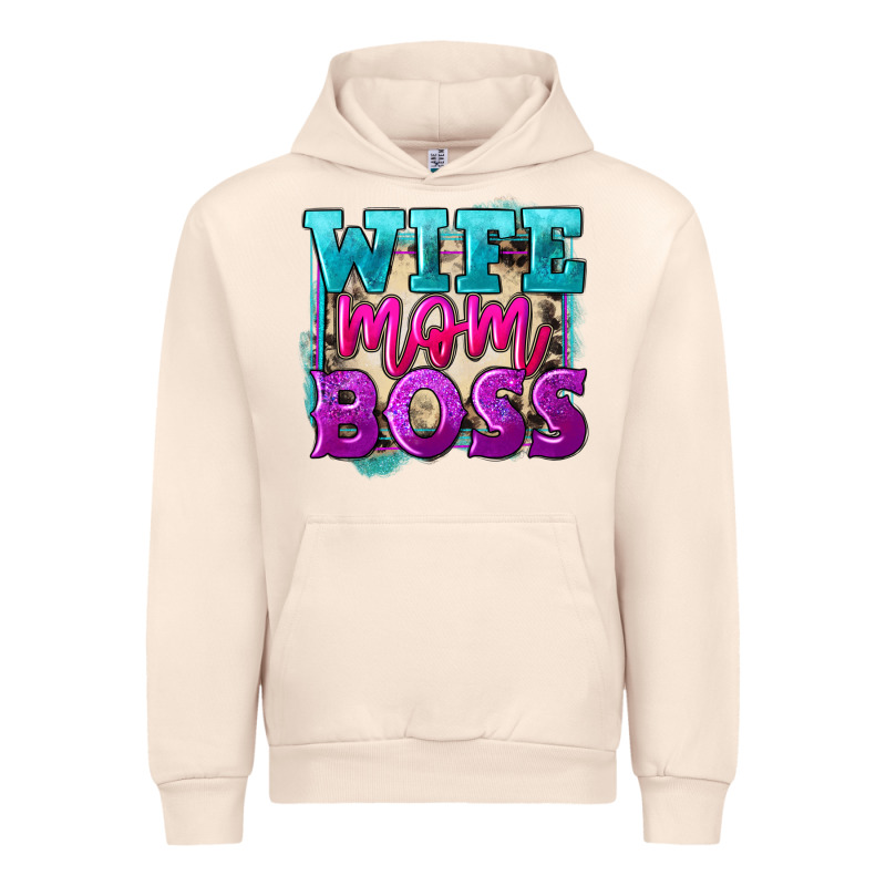 Wife Mom Boss Mother's Day Urban Hoodie by FaDigitalArtStudio | Teevron
